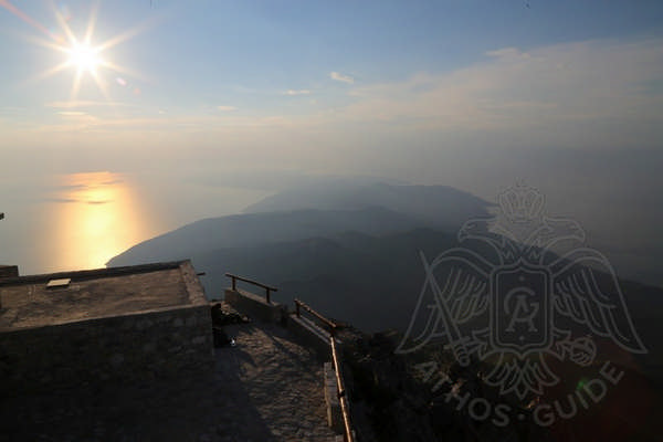 View from the top of Mount Athos